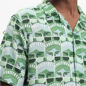 Men's Nuon LIBERTY! Casual Shirt Green Size Medium